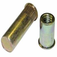 CF-AEKA-1024-130 AEKA-1024-130, Rivetnut Insert, 10-24 UNC-2B (.020-.130 Grip) Round Body Splined, Low Profile Head